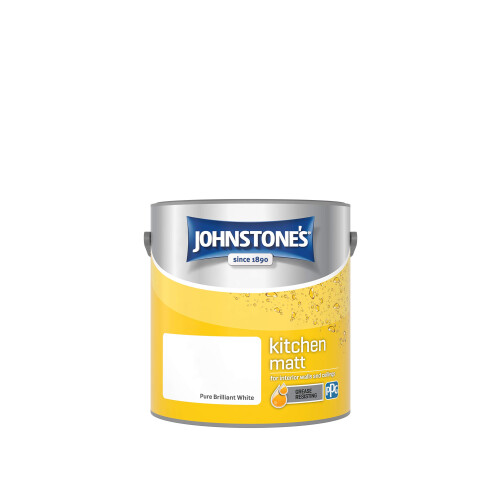 Johnstone's Johnstone's - Matt Kitchen Paint - Pure Brilliant White - 2.5L