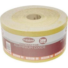 ProDec 50m Roll 80 Grit Medium Grade Yellow Aluminium Oxide Abrasive