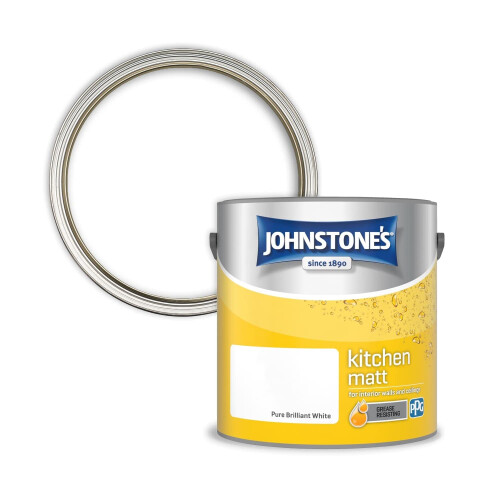 Johnstone's Johnstone's - Matt Kitchen Paint - Pure Brilliant White - 2.5L 1