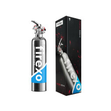 Firexo All in One Stainless Steel Fire Extinguisher 500ml Chrome - Multipurpose Extinguisher for ALL FIRES inc. Li-ion Battery Fires! - Emergency Saf