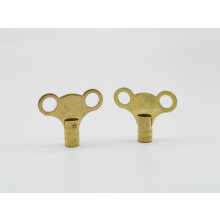 JDBrands Pair of Radiator Bleed Keys - Brass Radiator Keys, Radiator Bleed Key, Radiator Bleed Valve Key, Clock Type Radiator Key, for Bleeding and A