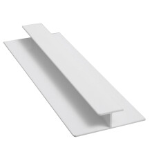 Built Right Shower Splash Panel Trims, Bathroom Cladding Trim, End Cap, Internal, External, H & L Trim, 2400mm, 10mm (White, H Trim)