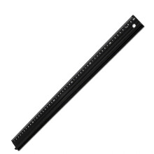 60cm Black Aluminium Cutting Ruler, with Raised Grip, Metal Safety Ruler, Multifunctional Precision Metal Safety Rulers, for Length Measurement (Blac