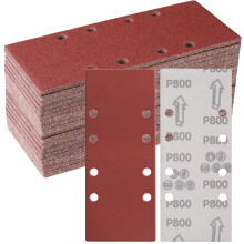Sruhrak 93x230mm Sandpaper Set, Hook and Loop Sanding Pads 50 Pcs 800 Grits