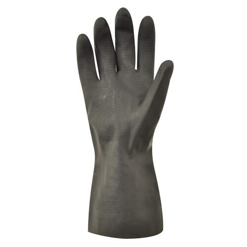 Polyco Maxima Heavy Duty Flock Lined Natural Rubber Gloves - Small - 1 Pair 2