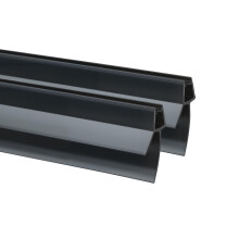 2Pcs 90cm Shower Door Seal Strips, for 4-10mm Glass up to 23mm Gap, Flexible and Sturdy, Black and White, Superior Leakage Protection, Universal Comp