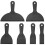 Tomoyuki 6 Pcs Plastic Putty Scrapers Set, Plastic Spatula Tools(Black) 1