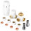 VANCOCO Glossy White Corner Thermostatic Radiator Valve Set 1/2"15mm 3