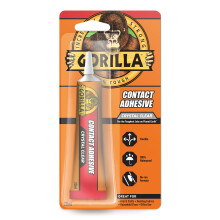 Gorilla Contact Adhesive Clear, 20ml - Crystal Clear All-Purpose Glue | 100% Waterproof & Paintable | No-Run Formula, Repositionable & Permanent Bond