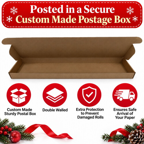 Christmas Wrapping Paper 4 Rolls 4M with 20 Tags Traditional 1