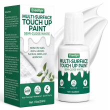 Eveellyn White Touch Up Paint Pen 1.5oz - Multi Surface White Paint for Cabinets, Furniture, Wall, Door, Metal, Wood & Enamel Appliance Scratch Repair