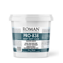 ROMAN PRO-838 Heavy Duty Wallpaper Adhesive, Clear, 1 kg | 946 ml