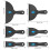 Tomoyuki 6 Pcs Plastic Putty Scrapers Set, Plastic Spatula Tools(Black) 2