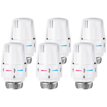 Flintronic 6PC Thermostatic Radiator Valve Head, Radiator Thermostat Valve