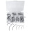 75 Pieces Multi-Size Ceiling Hooks, Nickel Plated Metal Ceiling Cup Hook 1