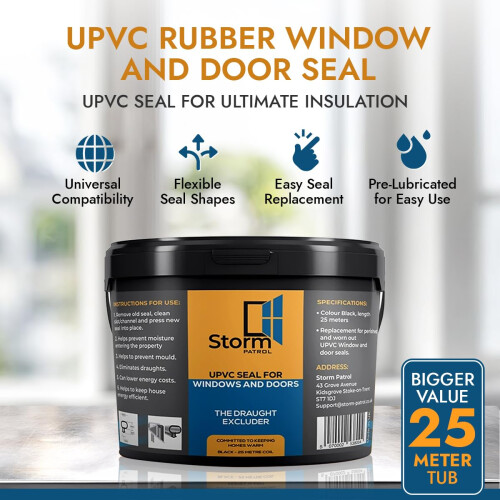 UPVC Replacement Door and Window Seal (25 Meters) 1