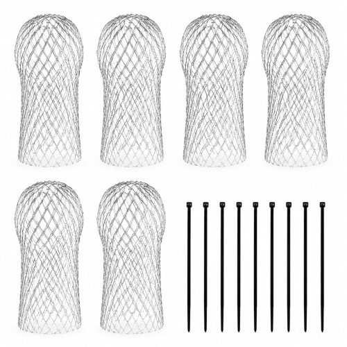 Gutter Guards, 6pcs Expandable Aluminium Mesh Filters with 10 Zip Ties