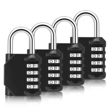 4Pcs Combination Padlock, Heavy Duty Metal Padlock for Gym Locker, Padlocks with Code, Gym Padlock, Locker Padlocks, Waterproof Combination Lock for