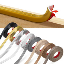 INMOZATA 6.1m Plastic Corner Trim, Self Adhesive Molding Trim 20 * 2mm,Gold