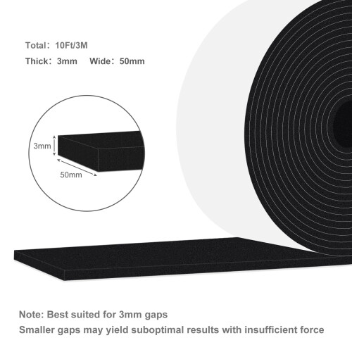YIMIKI Extra Wide Foam Draught Excluder for Doors, Strong Adhesive 1