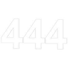 Haobase Pack of 3 Plain White Bin Number 0-9 - Adhesive Waterproof and UV-Resistant Vinyl Stickers - About 12 * 18 cm (4)