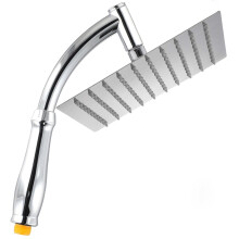 SIEYESCITY 8 Inch Large Square Rainfall Shower Head with Extension Arm, Stainless Steel Rain Shower Head, 100 Silicone Waterfall Jets, Adjustable Ang