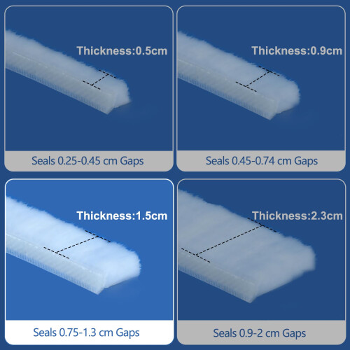 ZOMPAGO Draft Excluder for Doors & Windows, Self-Adhesive Brush Seal Strip 1