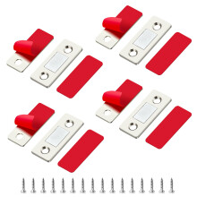 Magnetic Door Catch, 4 Pack Ultra Thin Cabinet Magnets, Silver