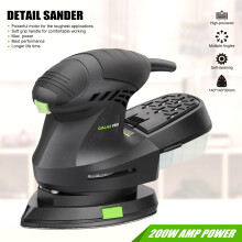 GALAX PRO 200W Detail Sander,Dust Collection,360 Adjustable,10 Sandpaper
