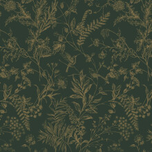 CiCiwind Self Adhesive Wallpaper 41CM3M Green Gold Peel and Stick Contact Paper Thicken Floral Vinyl Wrap Waterproof Sticky Back Plastic Removable S
