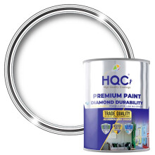 HQC Barn Paint - White - 5 Litre Quick-Drying Outdoor Furniture & Garden Fence Wood Paint