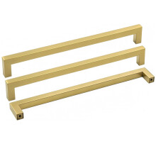 Goldenwarm Brushed Brass Cabinet Handles Kitchen Drawer Pulls LSJ12GD224 Door Hardware Brass Cupboard Handles 8-4/5 inch (224 mm) Hole Centers 20Pcs