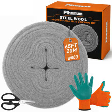 Steel Wire Wool 20m Roll – #000 Extra Fine – Ultra-Fine Wire Wool for Polishing Glass, Wood & Metal, Mice Control, Gap Sealer – Pest & Insect Bl