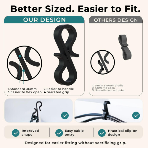 BYSMAH 80 Pack Gutter Hooks for Outdoor Lights, Black Christmas Light Clips 1