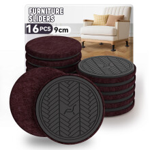 PISAO Felt Furniture Sliders for Wooden Floors, Purple 16PCS -9cm (3 ½”)
