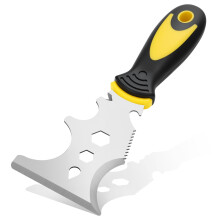 15-in-1 Paint Scraper Tool,Multi-Functional Stainless Steel Putty Scraper Suitable for Cleaning Wood and Wallpaper, Roller Brush, Wrench, Bottle Open