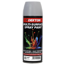 Dekton Quick-Dry Aerosol Spray Paint, Interior And Exterior Usage – Silver Grey for Metal, Wood, and Plastic |Rust Prevention|Ideal for Fixtures Fur