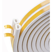 10M Draught Excluder Tape for Door Window, Self-Adhesive Weather Stripping, Sealing Foam Tape Strip Against Cold Draught, Anti-Collision, Soundproof,