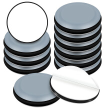 HNR Furniture Sliders, 25mm Furniture Glides PTFE Teflon Sliding Pads, Self-Adhesive Furniture Sliders for Carpet Hardwood Floors (20 Pack, Round)