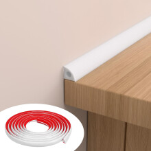 JSIWOTH Flexible Quarter Round Molding 5 m Hollow Peel and Stick Trim