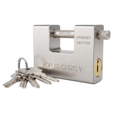 CDC DIGI 84mm Steel Heavy Duty Padlock with 5 Keys, High Security Outdoor Padlock for Garages, Warehouses, Gates, Sheds, Containers