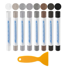 8PCS Brown+Grey Series Wax Sticks for Wood Filler Repair Furniture Scratch