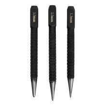 QWORK 3Pcs Centre Punch Set, Nail Punch, Positioning Punch Set Drilling Holes for Breaker Puncher, 1/16", 5/64'', 1/9"(1.5mm-3mm)
