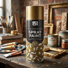 SuperGift.com 400ml Metallic Gold Spray Paint Fast-Drying Decorative Spray Paint for Metal, Wood, Plastic and DIY Projects