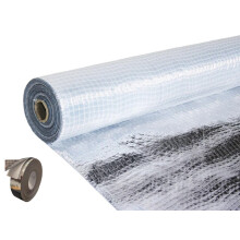 ABS PowerFoil Aluminium Foil Vapour Barrier Membrane – Reflective Insulation Roll for Roof, Wall & Floor – Moisture & Heat Resistant – CE Approv