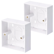 LEENUE Back Box, 32mm Deep, Single Plus Socket Back Box, 2 Pack