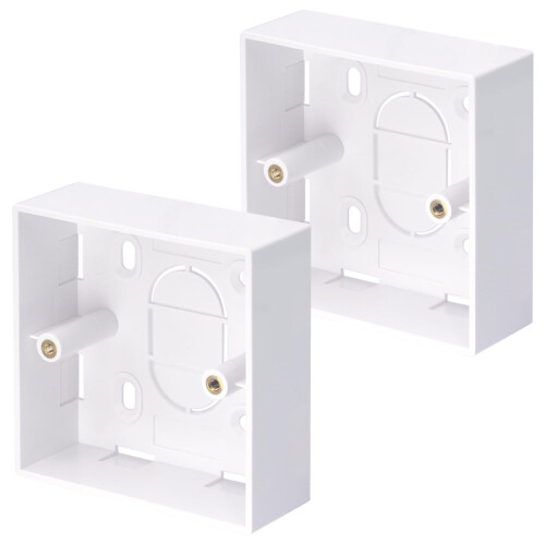 LEENUE Back Box, 32mm Deep, Single Plus Socket Back Box, 2 Pack