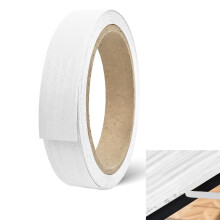 FIGCY Self-Adhesive White Wood Grain Edging Tape 20mm x 10m – Natural Texture Furniture Edge Banding for Cabinets, Shelves & DIY Projects, Matte Fin