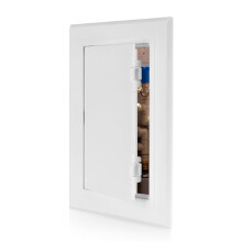 Access Panel 100x150 mm - Paintable Easy Access Doors with Hidden Hinges, Flush Fit ABS Inspection Hatch for Drywall, Wall and Ceiling Electrical Plu