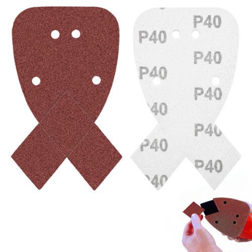 Limiebllu 35 Pcs Mouse Sander Pads, 40 Grits Loop Sanding Sheets